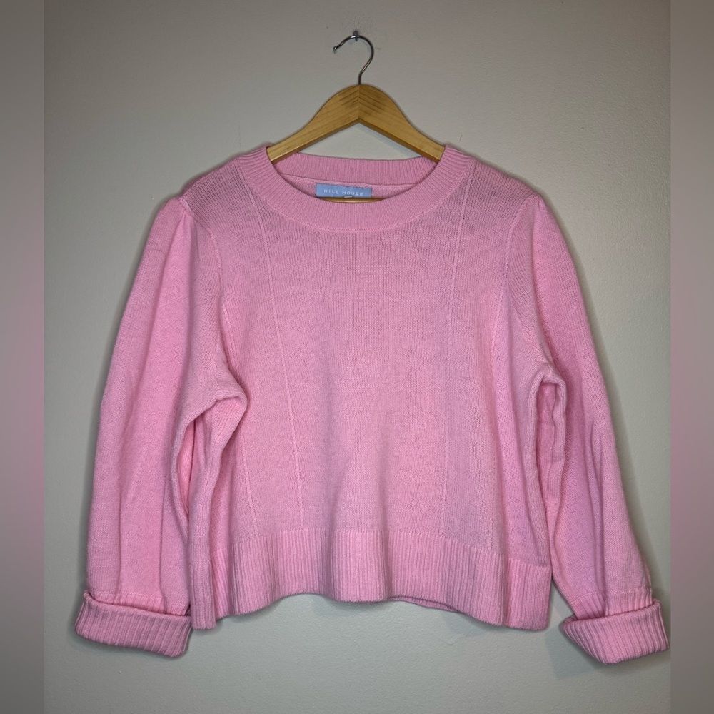 Hill‎ House Pink Merino Wool Knit Sweater Size XL